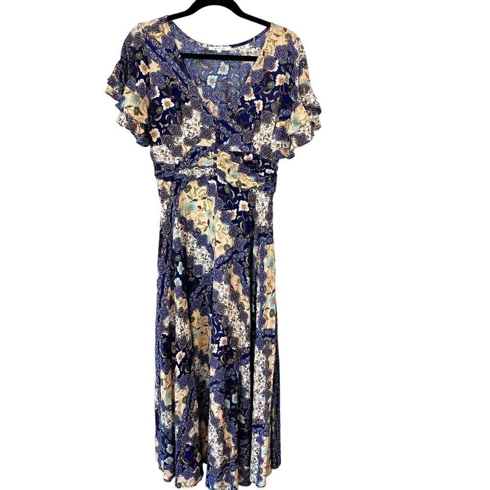 Abel the Label Gandhi Floral Maxi Dress S